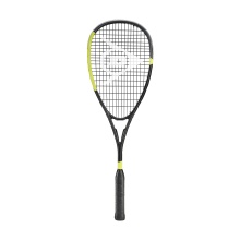 Dunlop Squash Racket Blackstorm Graphite 125g/light grip-heavy 2023 black/yellow - strung -